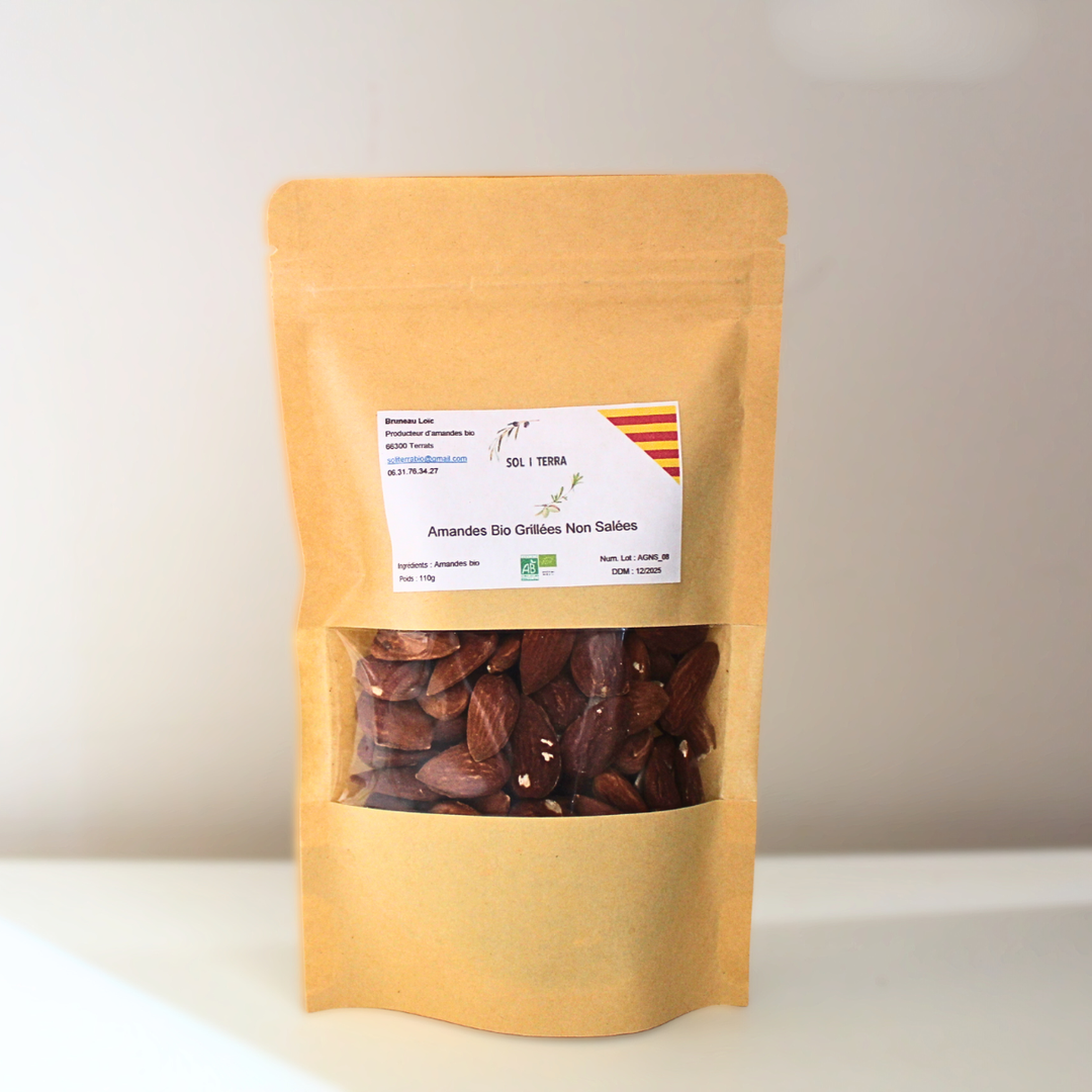 Amandes bio Grillées non salées (110g)