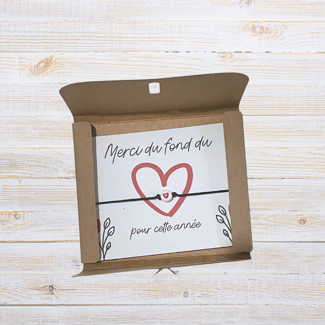 Bracelet coeur "Merci"