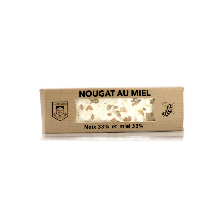 Barre de nougat artisanal catalan au miel et assortiment de fruits secs 100g Le Rayon d&